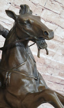 Man on Horseback Hunting a Lion - Bronze Sculpture by Antoine Barye
