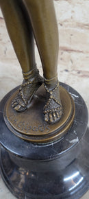 TALL 19'' SIGNED CHIPARUS FLOWER DANCER BRONZE STATUE SCULPTURE FIGURINE FIGURE