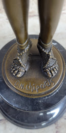 TALL 19'' SIGNED CHIPARUS FLOWER DANCER BRONZE STATUE SCULPTURE FIGURINE FIGURE