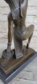 Art Deco Belly Dancer Female Figure by Chiparus Bronze Statue Sculpture 15.5" x 9"