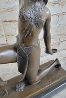 Art Deco Belly Dancer Female Figure by Chiparus Bronze Statue Sculpture 15.5" x 9"