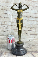 Demetre Chiparus ILLUSION OF VIRTUE Art Deco Bronze Statue Figure Sculpture 19" x 7"