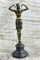 Demetre Chiparus ILLUSION OF VIRTUE Art Deco Bronze Statue Figure Sculpture 19" x 7"