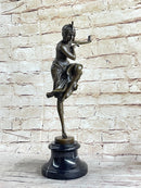 Chiparus Art Deco Gypsy Russian Dancer Bronze Statue Sculpture Figure Marble Base 15" X 6"