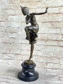 Chiparus Art Deco Gypsy Russian Dancer Bronze Statue Sculpture Figure Marble Base 15" X 6"
