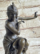Chiparus Art Deco Gypsy Russian Dancer Bronze Statue Sculpture Figure Marble Base 15" X 6"