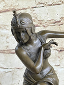 Chiparus Art Deco Gypsy Russian Dancer Bronze Statue Sculpture Figure Marble Base 15" X 6"