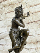 Chiparus Art Deco Gypsy Russian Dancer Bronze Statue Sculpture Figure Marble Base 15" X 6"