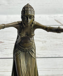 Chiparus Art Deco Russian Gypsy Dancer Girl Bronze Sculpture Statue on Marble Base