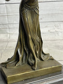 Chiparus Art Deco Russian Gypsy Dancer Girl Bronze Sculpture Statue on Marble Base