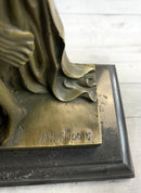 Chiparus Art Deco Russian Gypsy Dancer Girl Bronze Sculpture Statue on Marble Base