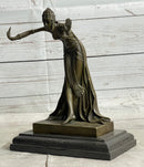 Chiparus Art Deco Russian Gypsy Dancer Girl Bronze Sculpture Statue on Marble Base
