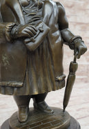 Woman with Umbrella Abstract Bronze Sculpture Statue Art Fernando Botero