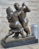 Botero Bronze Sculpture Statue Dancing Couple Figurine Art Figure Marble Decor