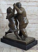 Botero Bronze Sculpture Statue Dancing Couple Figurine Art Figure Marble Decor