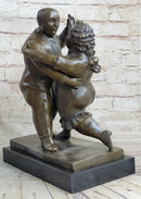 Botero Bronze Sculpture Statue Dancing Couple Figurine Art Figure Marble Decor