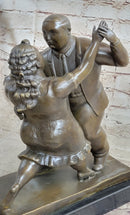 Botero Bronze Sculpture Statue Dancing Couple Figurine Art Figure Marble Decor