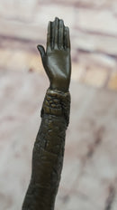 Dimitri Chiparus Graceful Art Deco Dancer Girl in Long Skirt - Bronze Sculpture on Marble Base