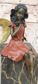 Hand Made Original Milo Fairy Angel Genuine Bronze Sculpture