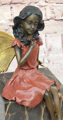 Hand Made Original Milo Fairy Angel Genuine Bronze Sculpture