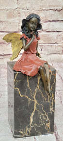 Hand Made Original Milo Fairy Angel Genuine Bronze Sculpture