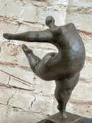 Hot Cast Bronze Fertility Dancer Nude Female Figure Curvy Body Sculpture Statue