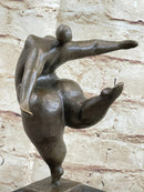 Hot Cast Bronze Fertility Dancer Nude Female Figure Curvy Body Sculpture Statue