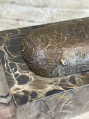 ORIGINAL MILO KIDS PLAYING LEAP FROG BRONZE SCULPTURE HOT CAST MARBLE BASE DECOR