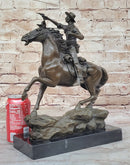 Gunslinger Cowboy on Horseback Aiming Pistol - Western Bronze Sculpture by Kauba