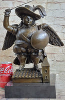 Fancy Large Archangel With Hat by Fernando Botero Bronze Sculpture Figurine