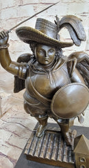 Fancy Large Archangel With Hat by Fernando Botero Bronze Sculpture Figurine
