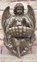 Original Milo Young Guardian Angel Wall Mount Genuine Bronze Statue Sculpture NR