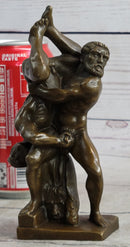Handmade Hot Cast Miniature Austria Wrestling Bronze Artwork Sculpture Figurine