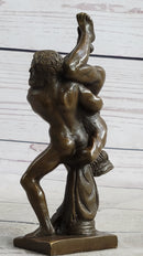 Handmade Hot Cast Miniature Austria Wrestling Bronze Artwork Sculpture Figurine