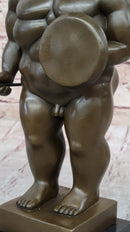 Hot Cast Botero Reproduction Roman Soldier Bronze Sculpture Marble Base Figurine