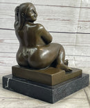 Fernando Botero Plump Woman Bronze Figurine Statue Marble Base Figurine Figure