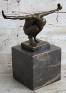 Signed Original Miguel Lopez (Milo) The Athlete Bronze Sculpture Figurine Figure