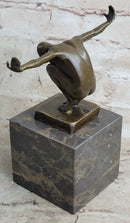 Signed Original Miguel Lopez (Milo) The Athlete Bronze Sculpture Figurine Figure