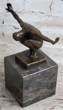 Signed Original Miguel Lopez (Milo) The Athlete Bronze Sculpture Figurine Figure