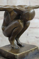 Signed Original Miguel Lopez (Milo) The Athlete Bronze Sculpture Figurine Figure