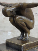 Signed Original Miguel Lopez (Milo) The Athlete Bronze Sculpture Figurine Figure