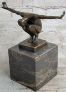 Signed Original Miguel Lopez (Milo) The Athlete Bronze Sculpture Figurine Figure