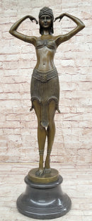 Illusion of Virtue Art Deco Bronze Sculpture Statue by Demetre Chiparus