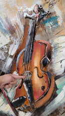 Violin Viola Classical Musician Wall Art 3D Painting on Metal Canvas