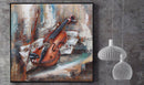 Violin Viola Classical Musician Wall Art 3D Painting on Metal Canvas