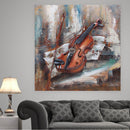 Violin Viola Classical Musician Wall Art 3D Painting on Metal Canvas