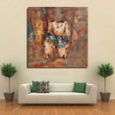 Bare Midriff Female Figure in Jean Shorts Mixed Media 3D Wall Art Metal Cutout Painting