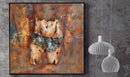 Bare Midriff Female Figure in Jean Shorts Mixed Media 3D Wall Art Metal Cutout Painting