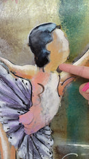 Ballerina Ballet Dancer 3D Metal Cutout Wall Art Painting Mixed Media Decor