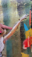 Ballerina Ballet Dancer 3D Metal Cutout Wall Art Painting Mixed Media Decor